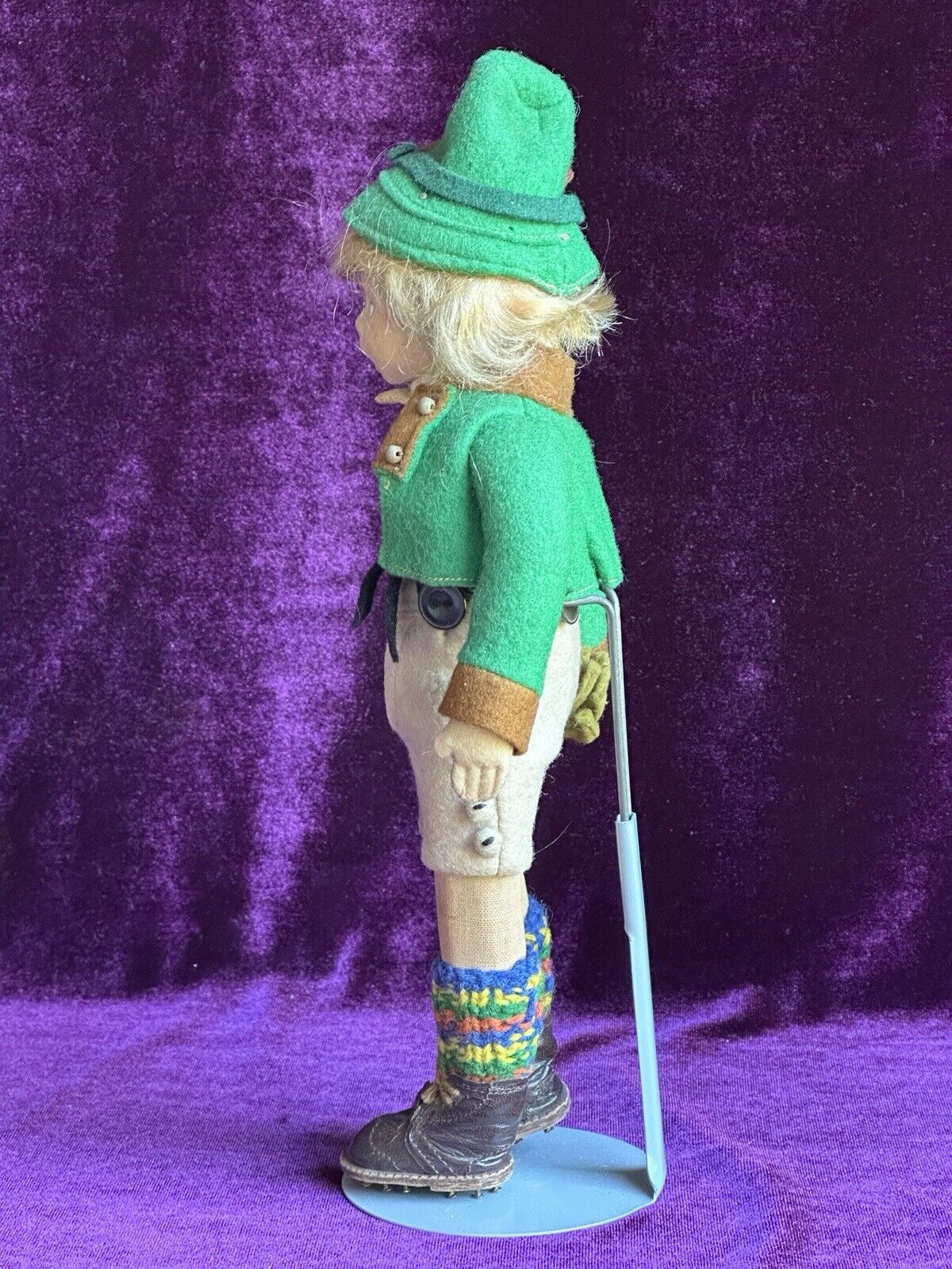 Vintage Italian 9” Lenci Mascotte Felt Cloth Alpine Boy Doll