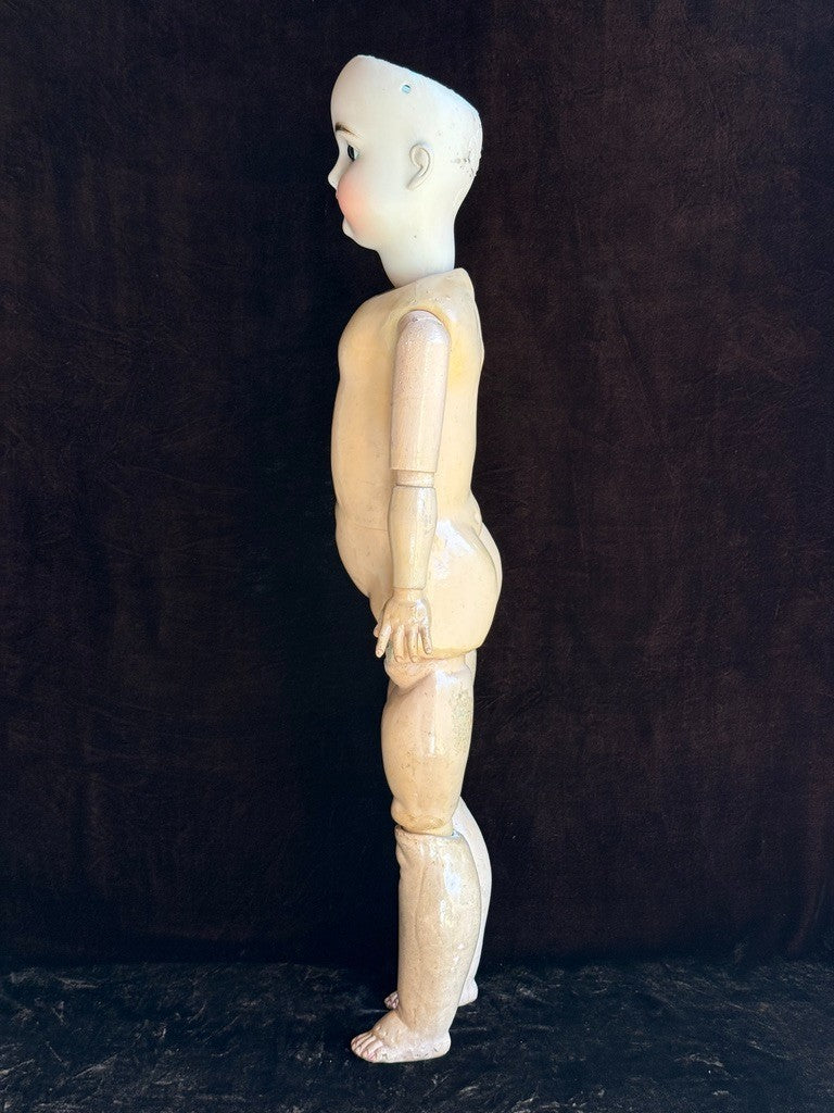 Antique German 25" Gebruder Kuhnlenz 165 Bisque Head Doll