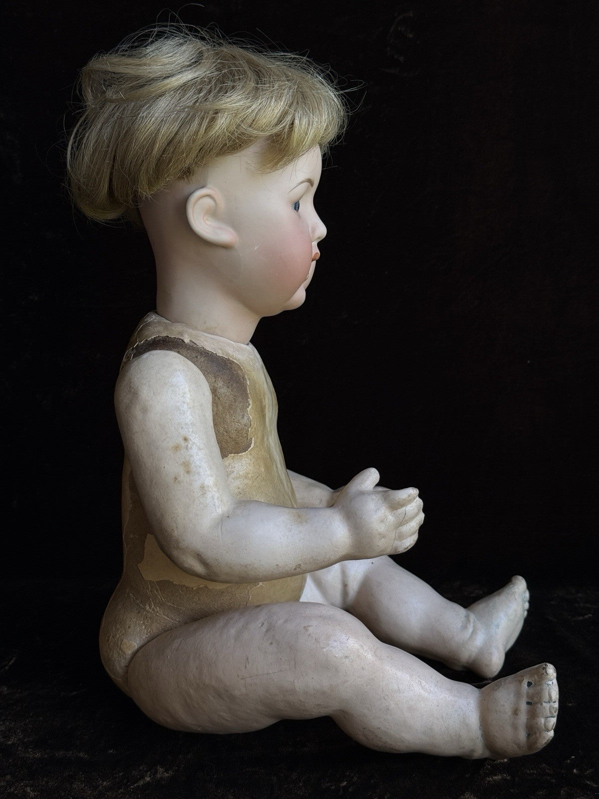 Antique Japanese 16” Yamato Nippon Bisque Head Baby Doll