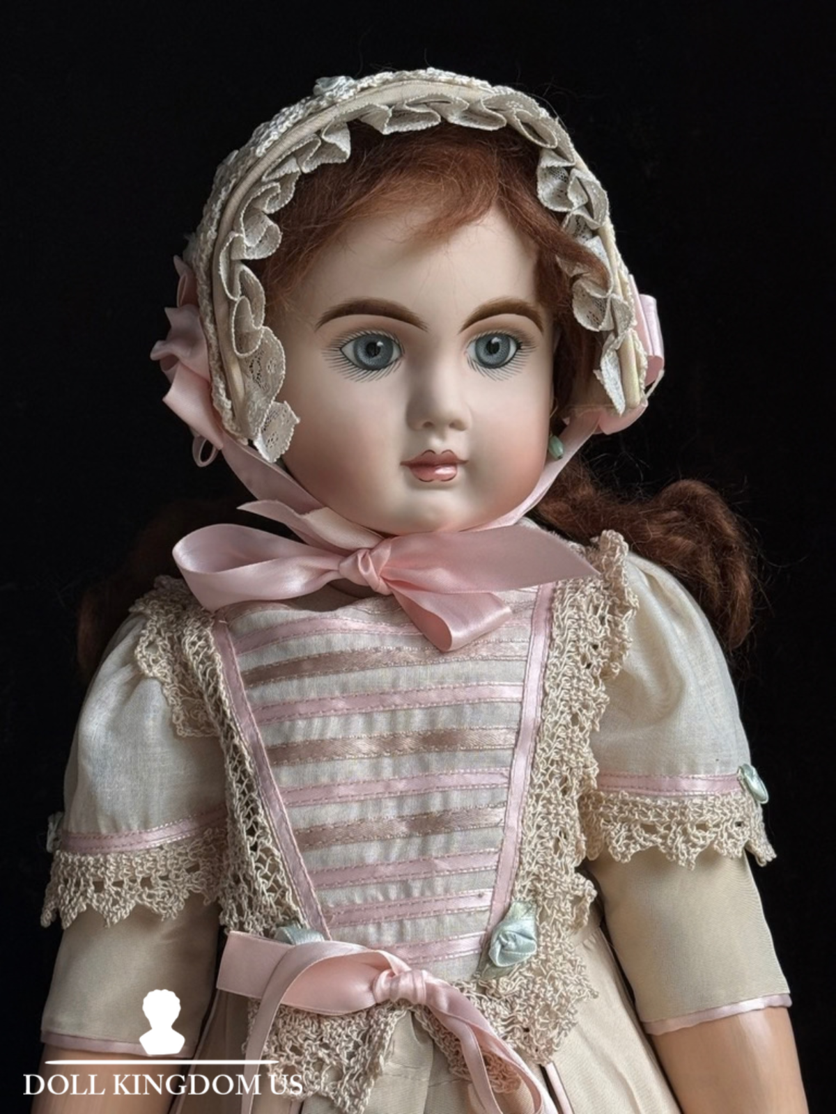 Vintage 24.5” Porcelain Compo. Reproduction of Antique French Jumeau Bebe Doll