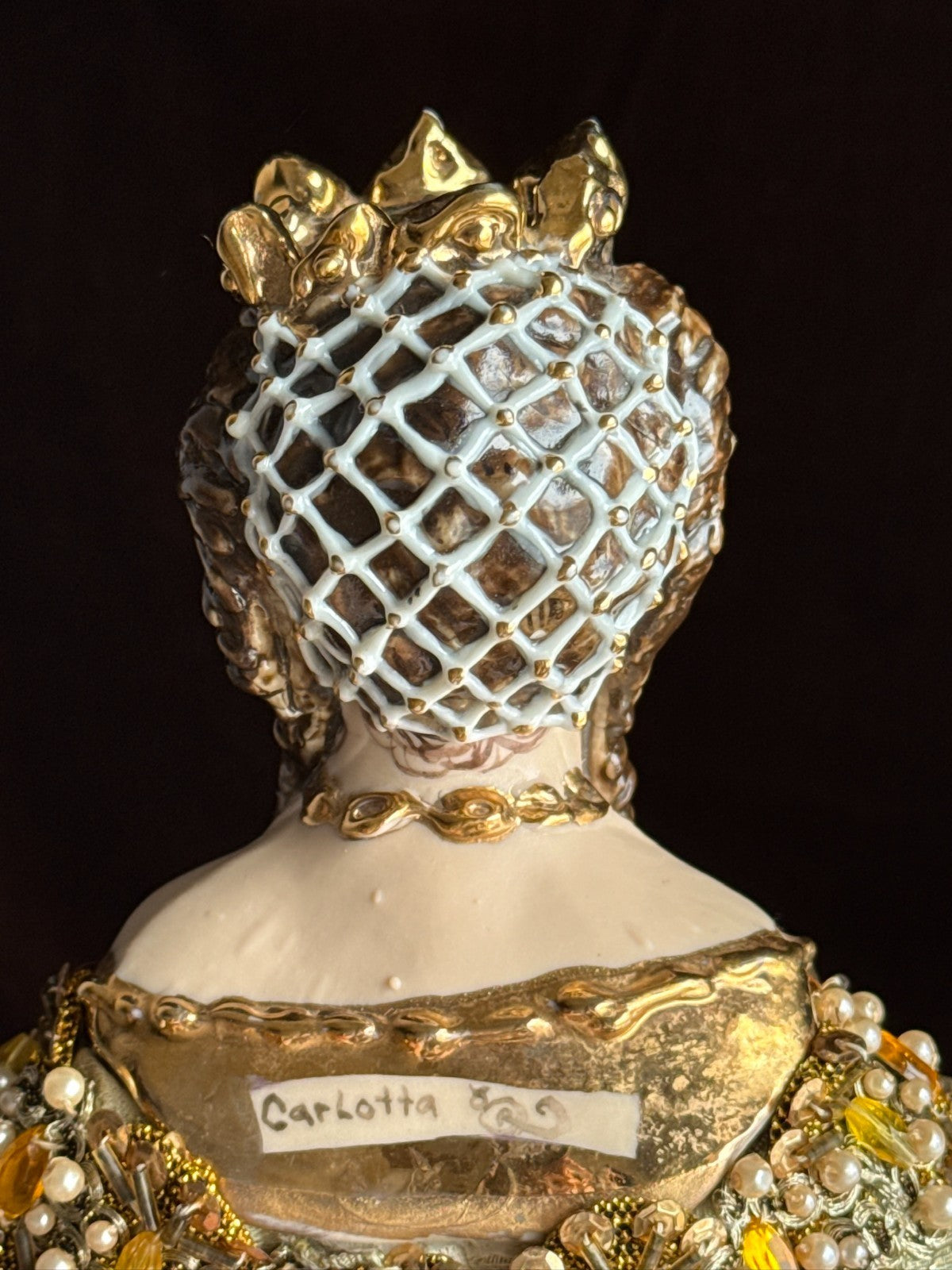 OOAK Collectible 14.5" Kathy Redmond Carlotta Porcelain Character Doll