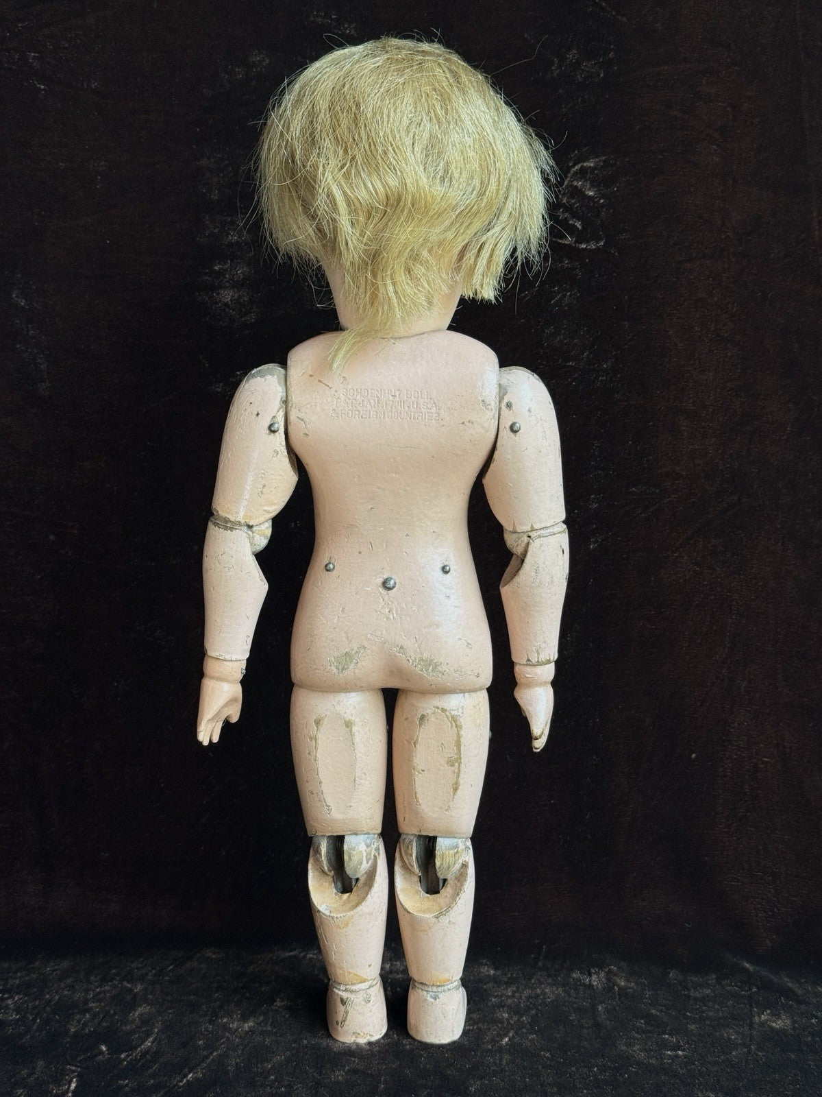 Antique American 15” Schoenhut Wooden Boy Doll