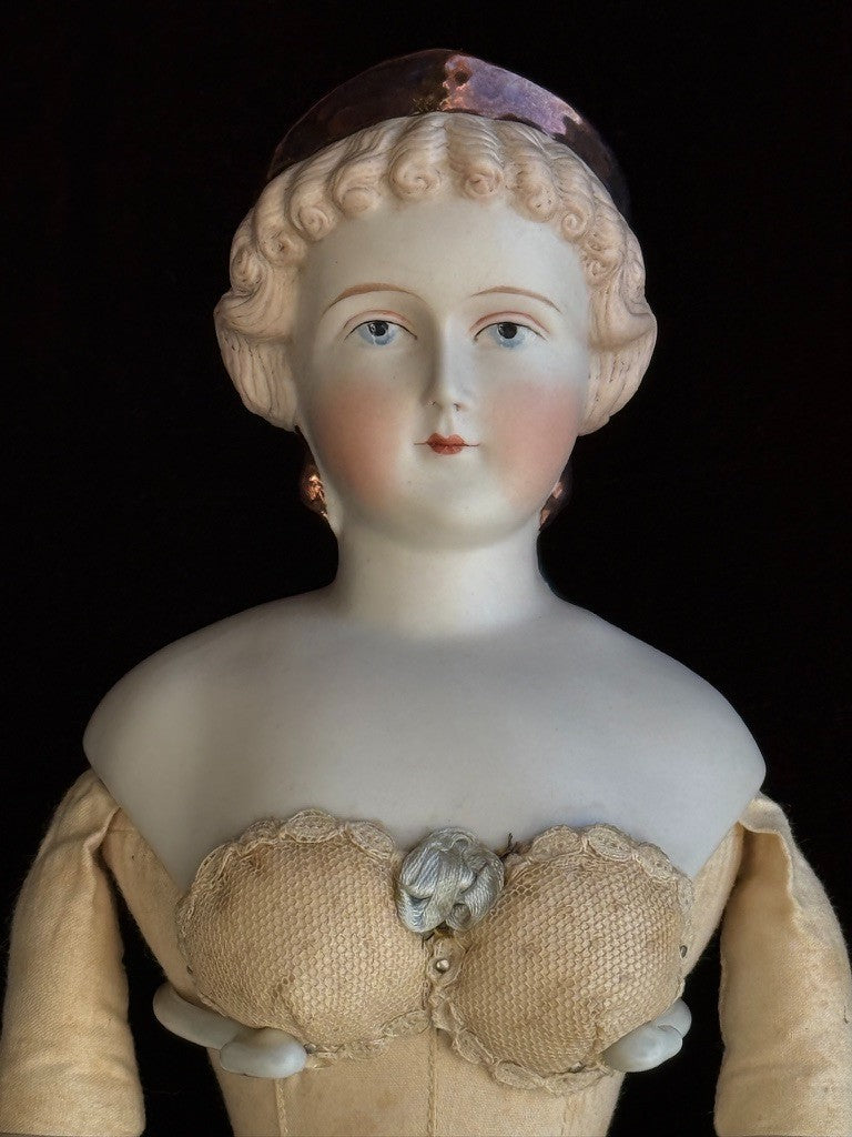 Vintage 19” Ruth Bartlome Porcelain Reproduction of Parian Fashion Lady Doll