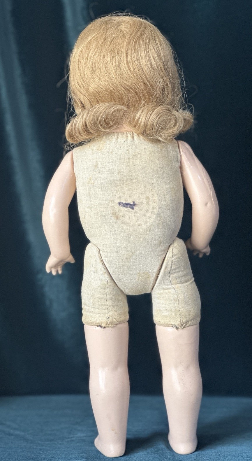 Vintage American E.I.H Horsman Composition 19” Mama Doll All Original Outfit