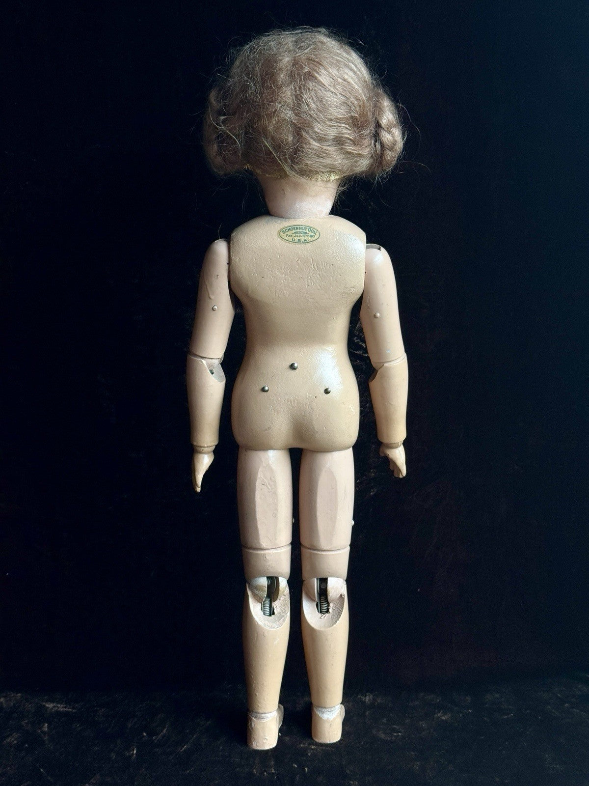 Large Antique American 21” Schoenhut 308 Series Wooden Girl Doll