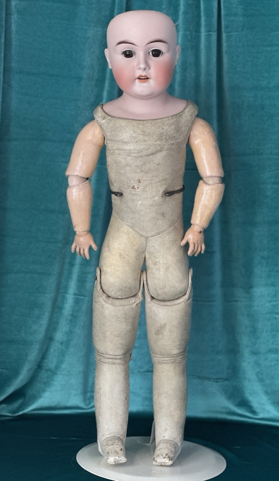 Antique German Heinrich  Handwerck Bisque Head Leather Body 27” Doll Mold 139 31