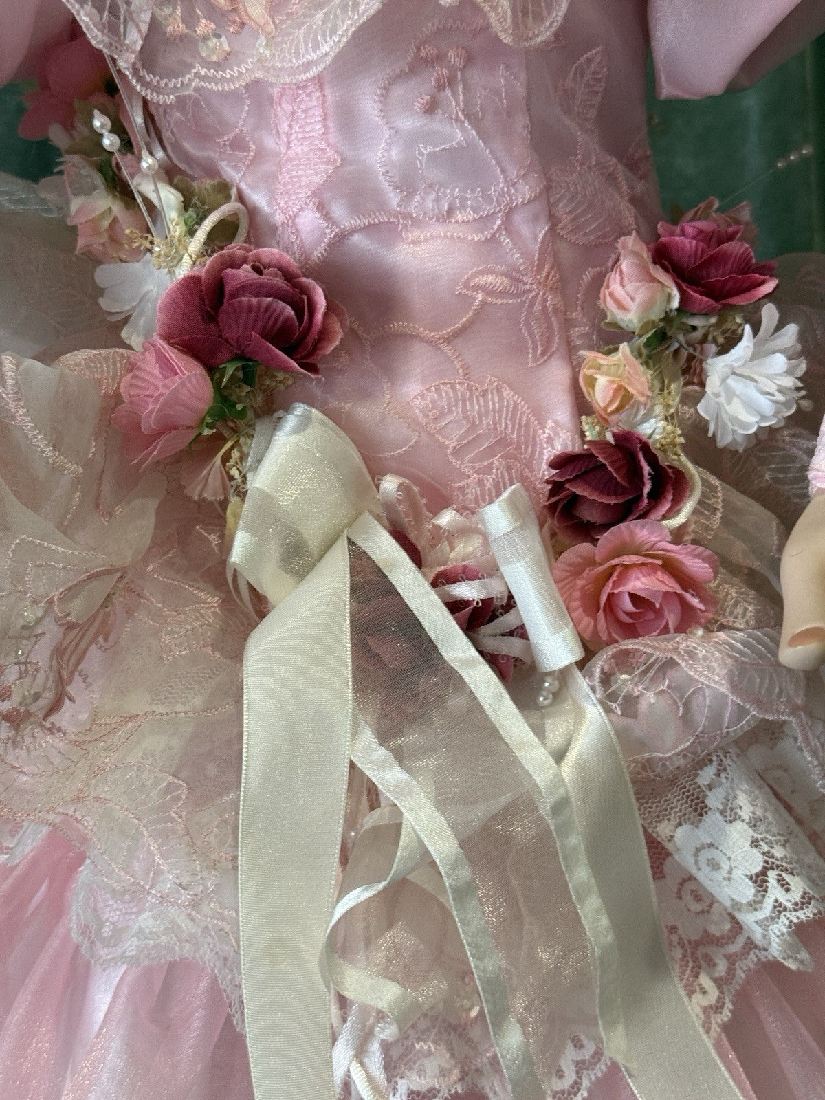 Collectible Large 42” Porcelain Doll “Echo ” by Rustie LE 2000 COA/Stand
