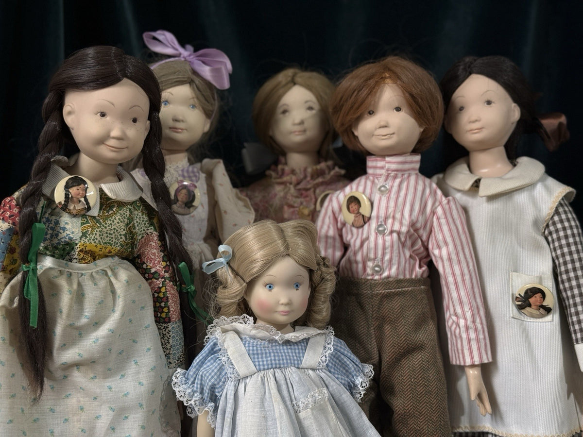 Lot Of 6 Vintage 1973 Kalico Kids Vinyl Dolls By Suzanne Gibson