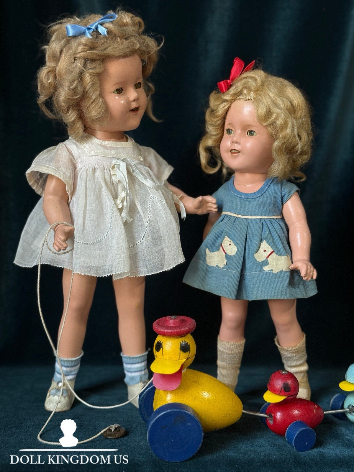 Lot Of 2 Vintage 1930’s Composition 15” and 13” Shirley Temple Doll by Ideal