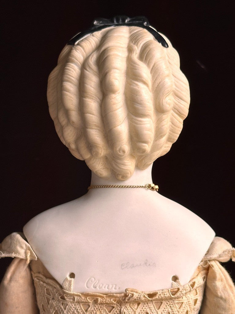 Vintage Porcelain 22” Signed Emma Clear Parian China Doll