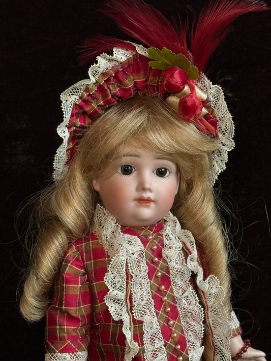 Porcelain Composition 12" Reproduction of Antique German Kestner A.T. Type Doll