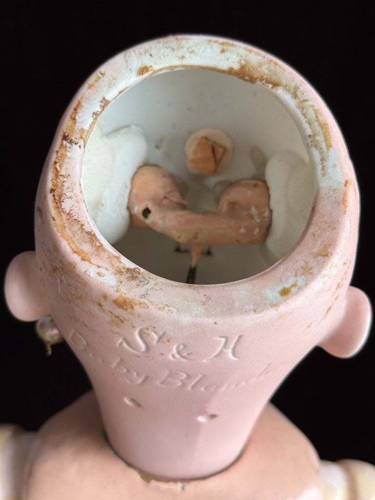 Antique German 22.5” Simon Halbig Baby Blanche Bisque Head Doll