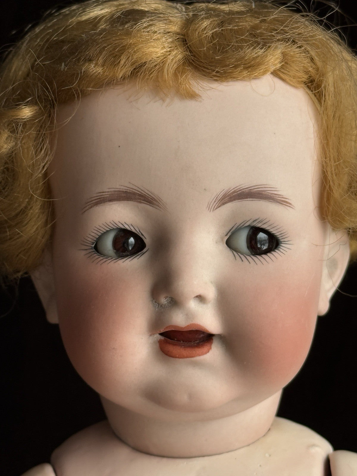 Antique German Kammer & Reinhardt Simon Halbig 126 Bisque Head Flirty Eyes Doll