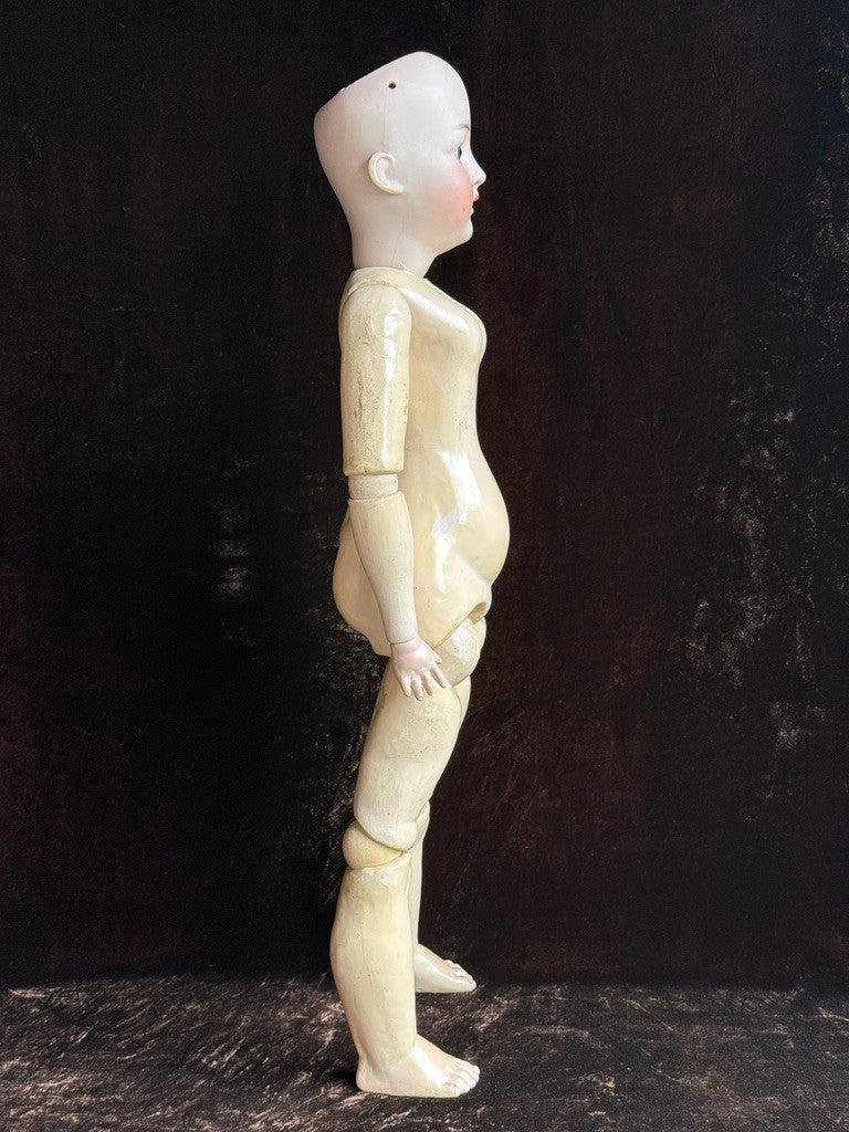 Antique German 26” Gebrüder Ohlhaver Revalo 10727 Bisque Head Lady Body Doll