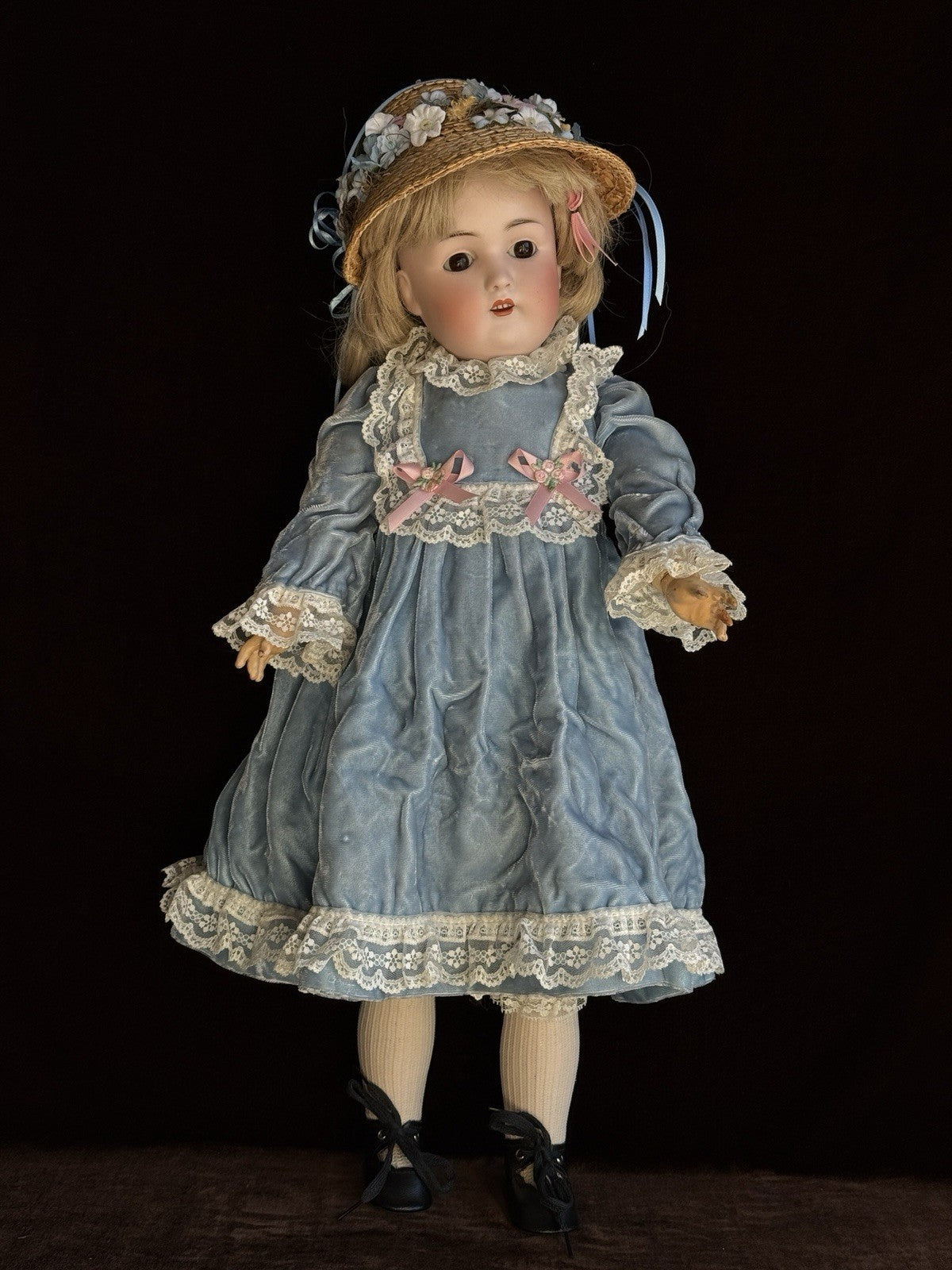 Antique German 23” Kestner 168 Bisque Head Doll