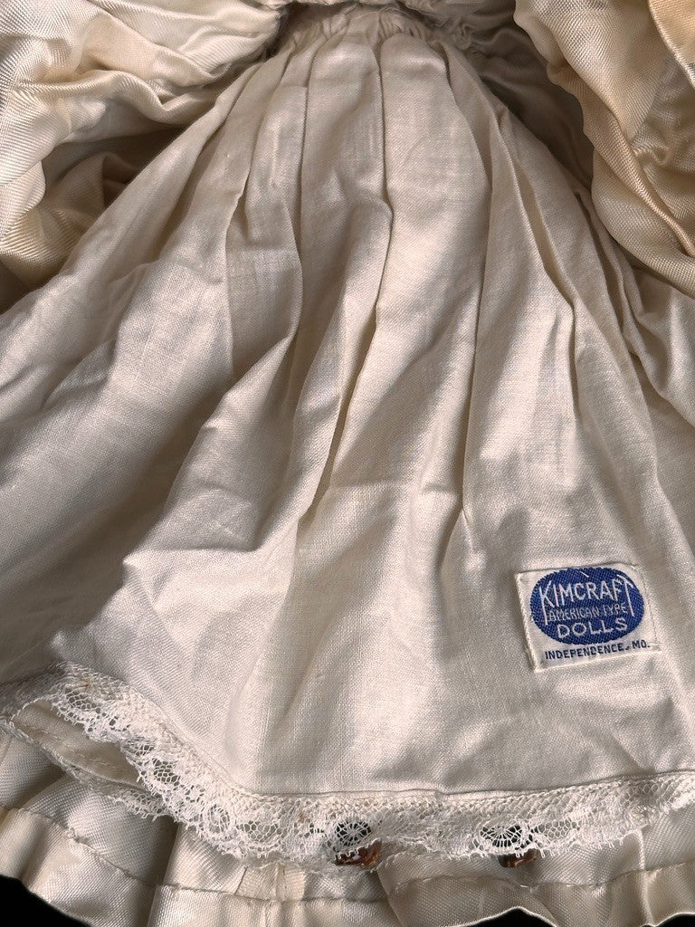 Antique German 12" Lowbrow China Shoulder Head Bride Doll