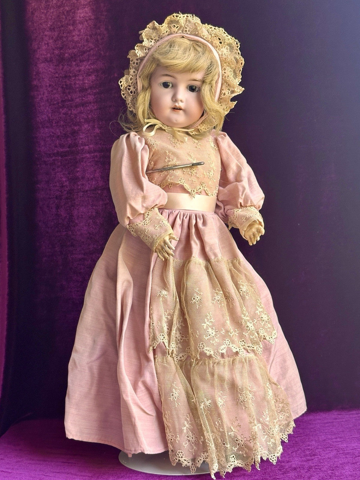 Antique German Armand Marseille 23” Princess Doll Bisque Head Composition Body