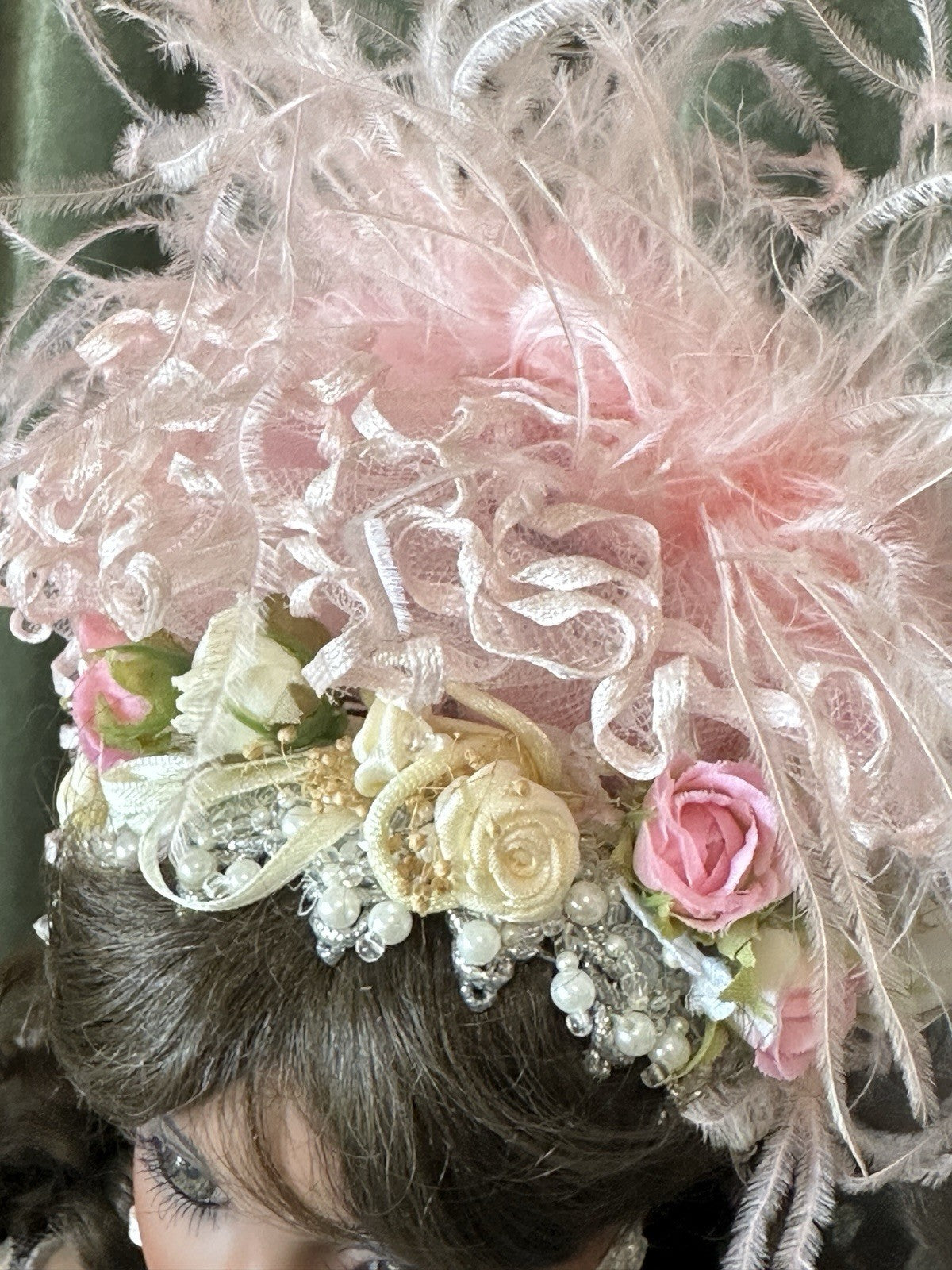 Collectible 26” Porcelain Doll “Pink Shiffon” by Rustie LE 500 Tag/ COA/Stand