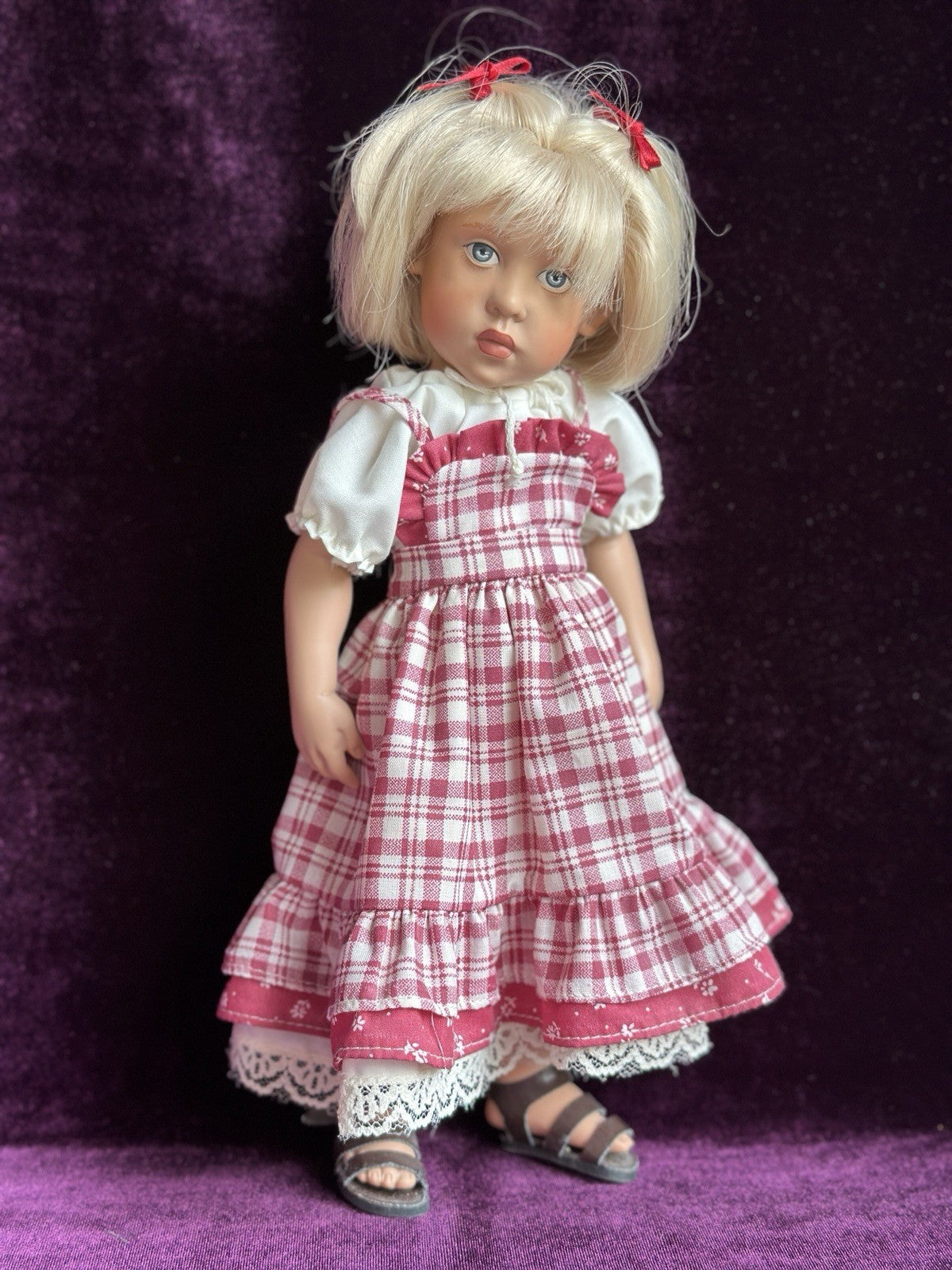 Collectible 12” Vinyl Kitten Country Helen Kish Doll