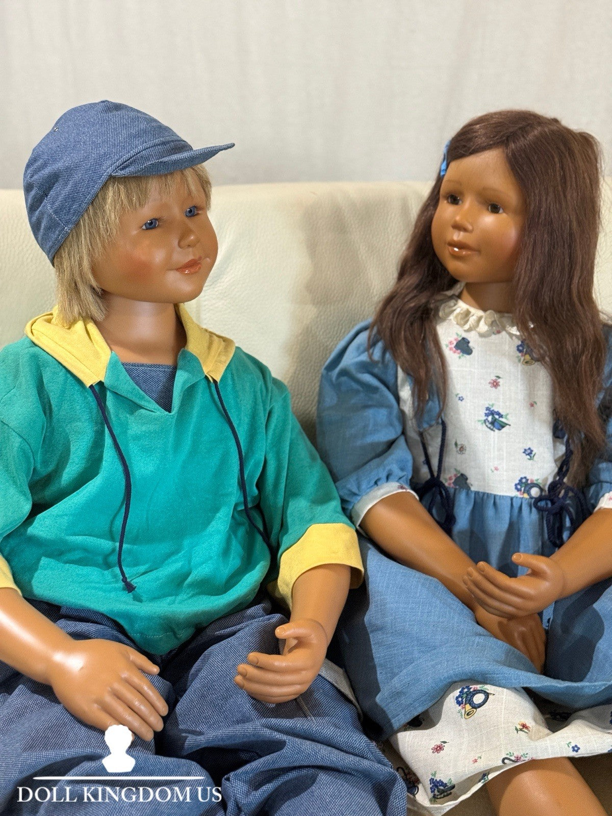 Huge 46” Collectible German Artist Evelyn Leman Vinyl Boy Doll