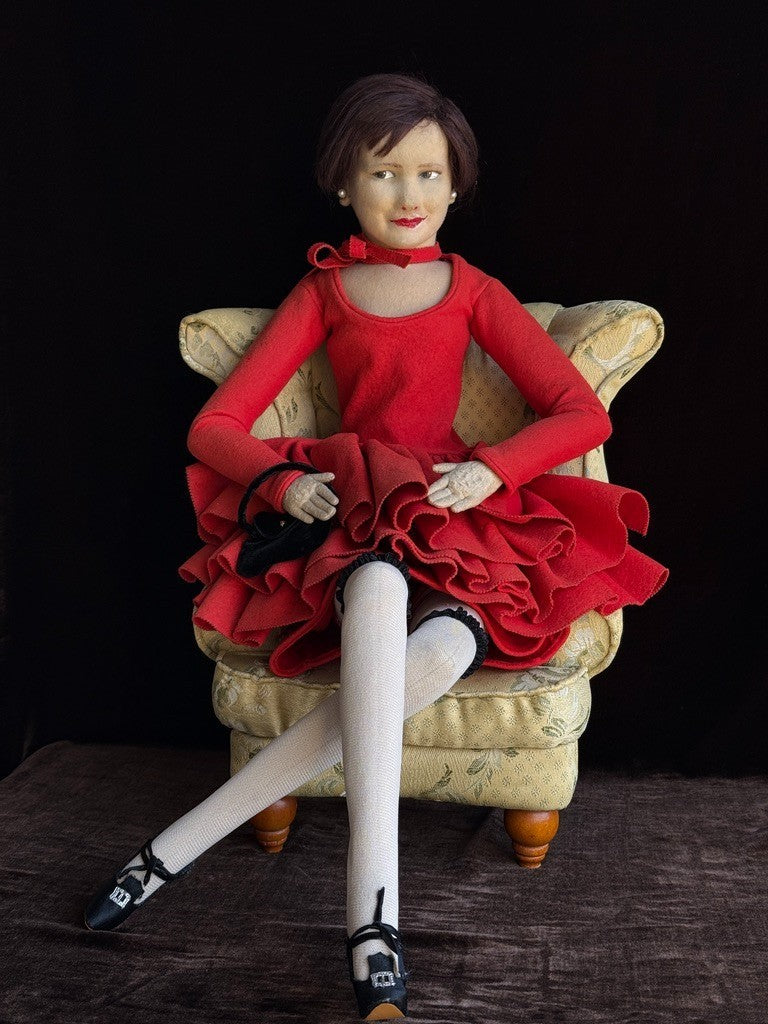 Vintage Italian 30" Lenci Mimy Marlene Dietrich 533 Series Felt Character Doll