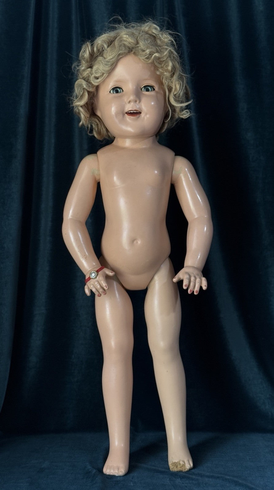 Antique 1930’s Composition 27” Shirley Temple Doll by Ideal Company