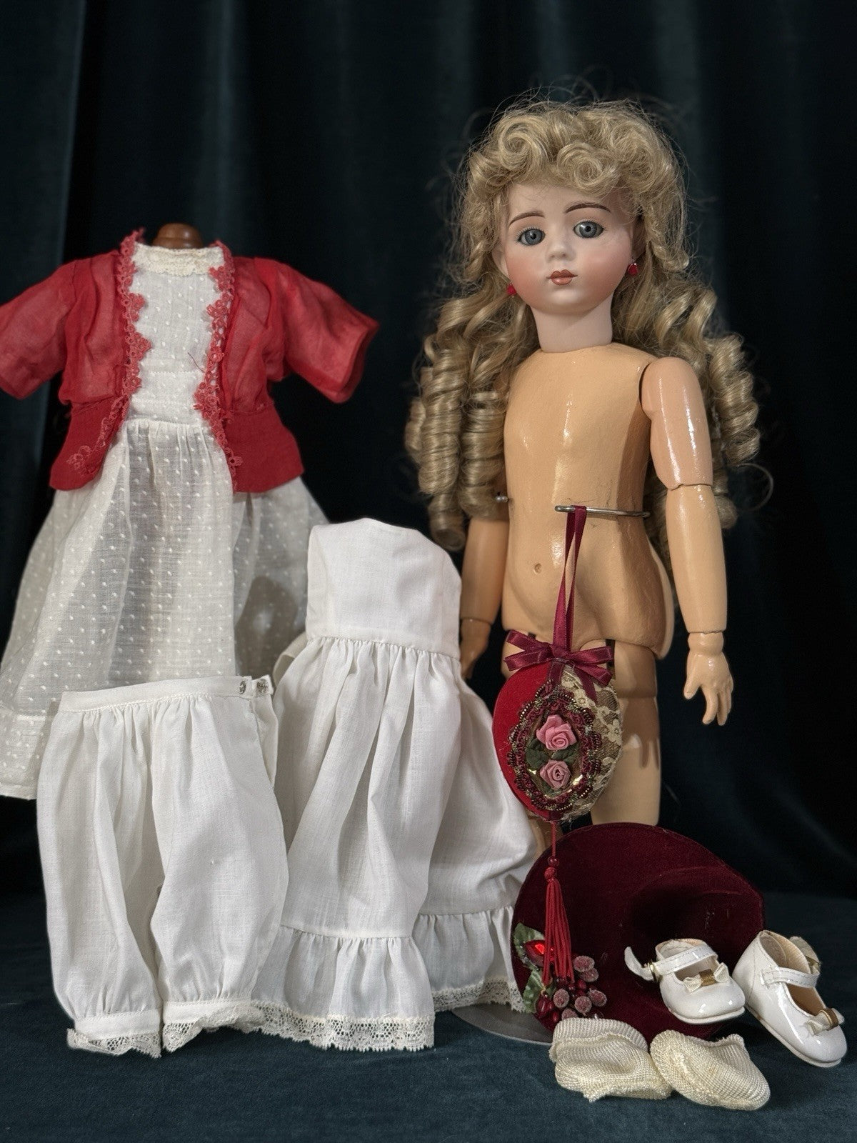 Artist Reproduction of Antique French Albert Marque 17” Doll Porcelain Head