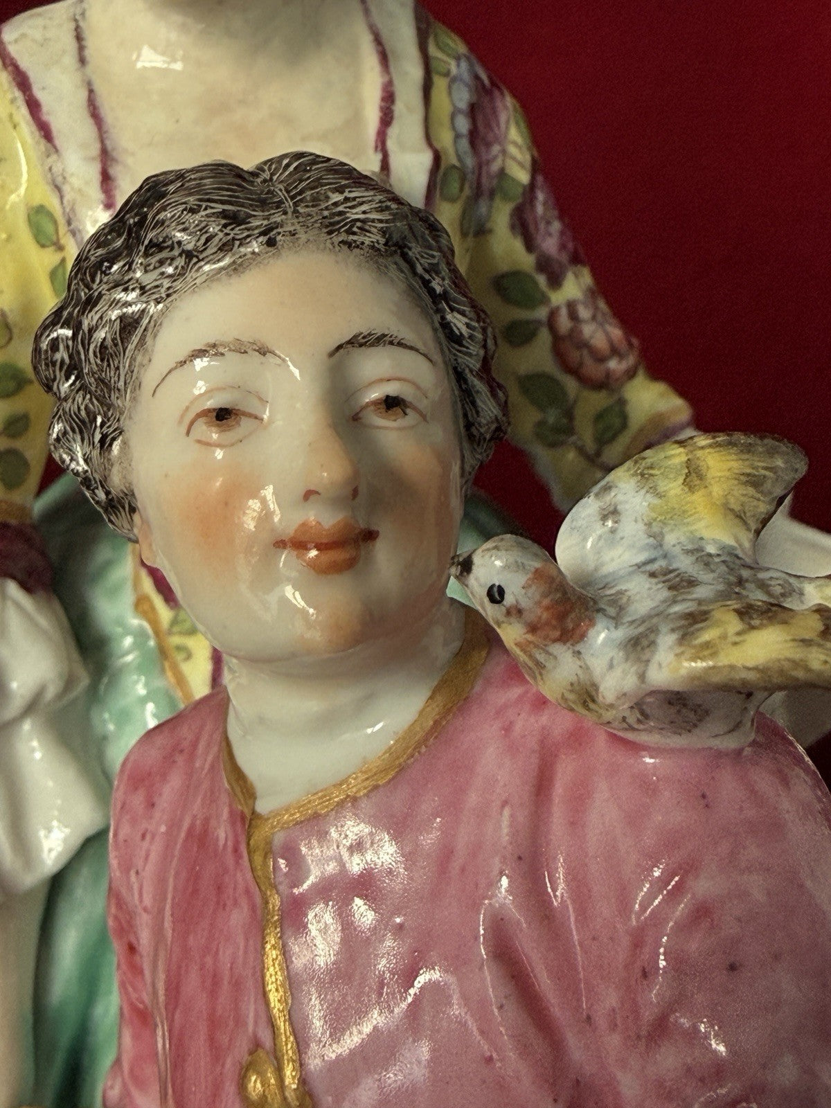 Rare Antique Porcelain Large Figural Group Figurine By Edmé Samson France 1910’s