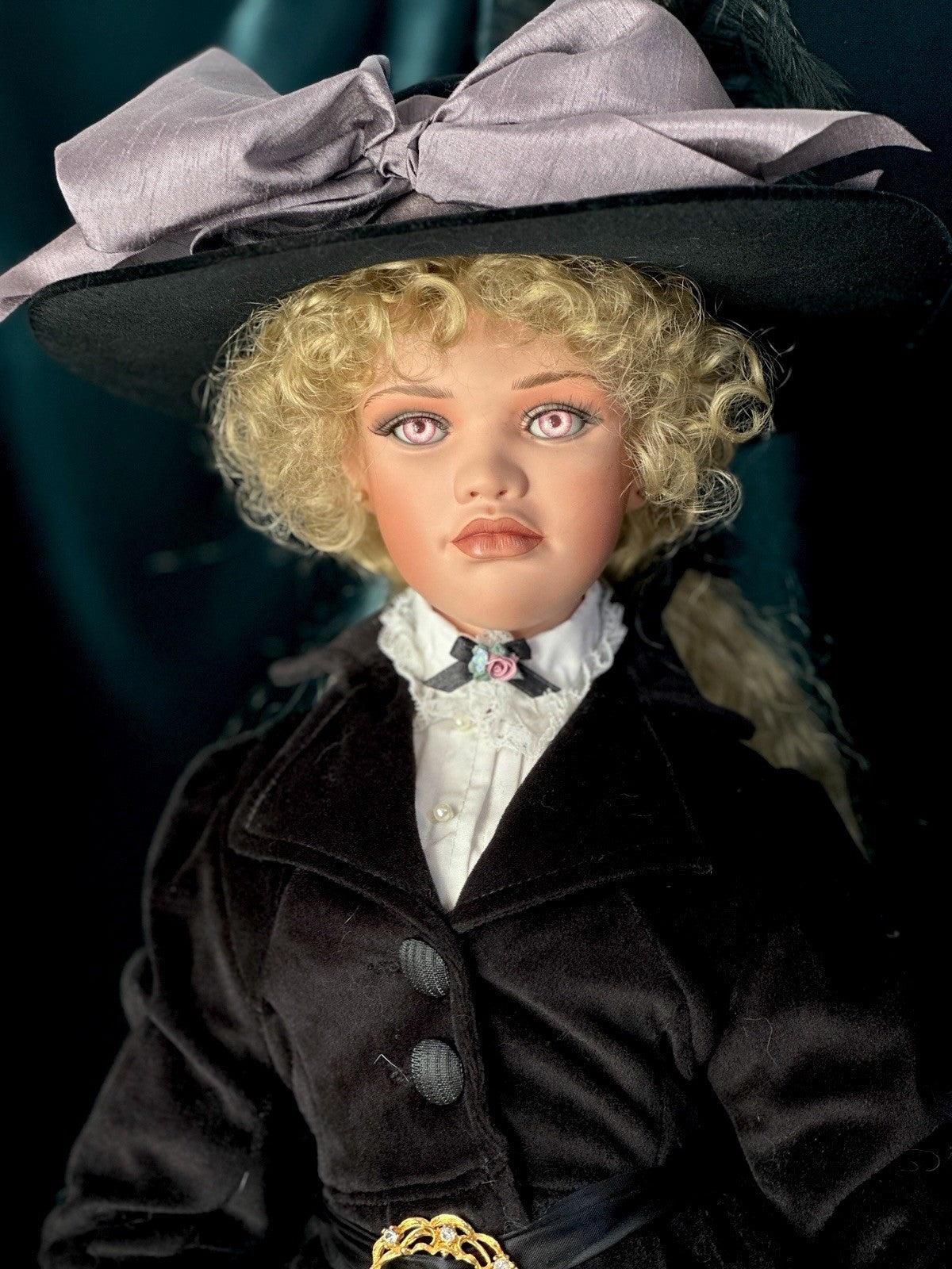 Collectible Jan Mclean 1998 30" Porcelain Doll “Patricia” For Exclusively Yours