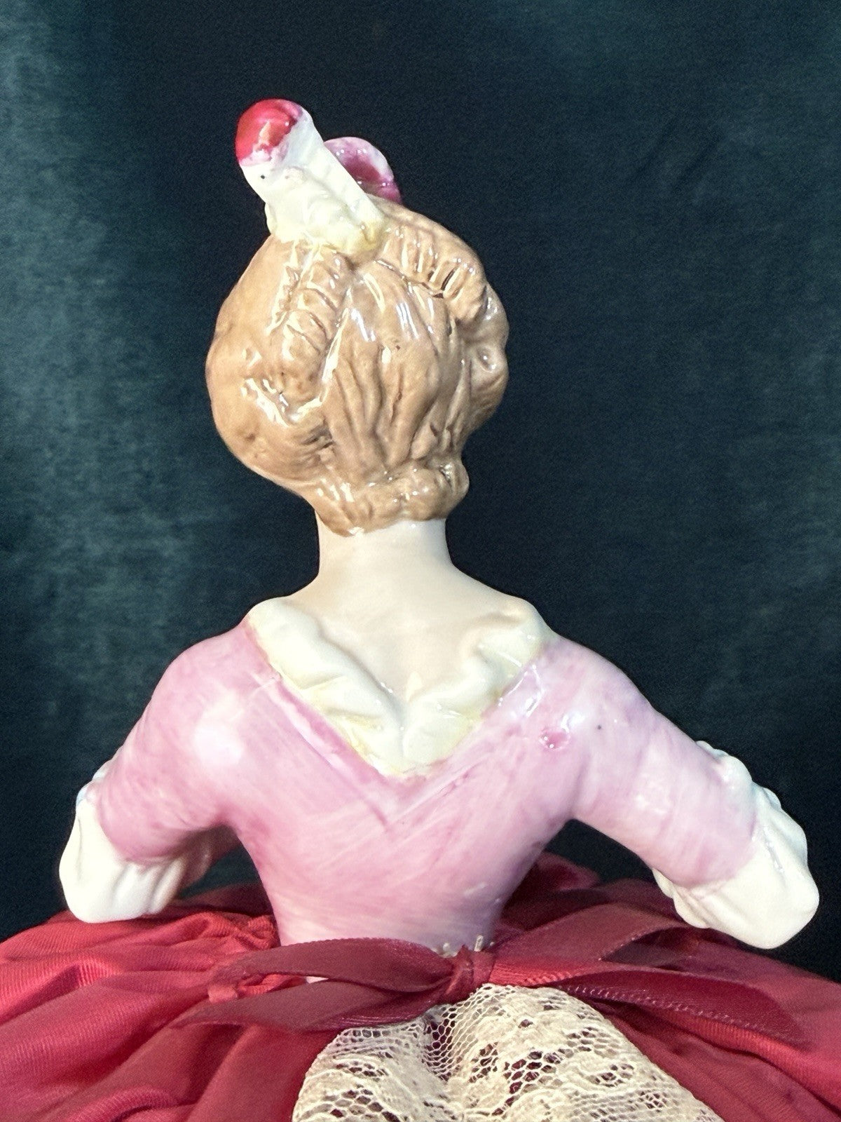 Antique German Large 14” Half Doll Pin Cushion