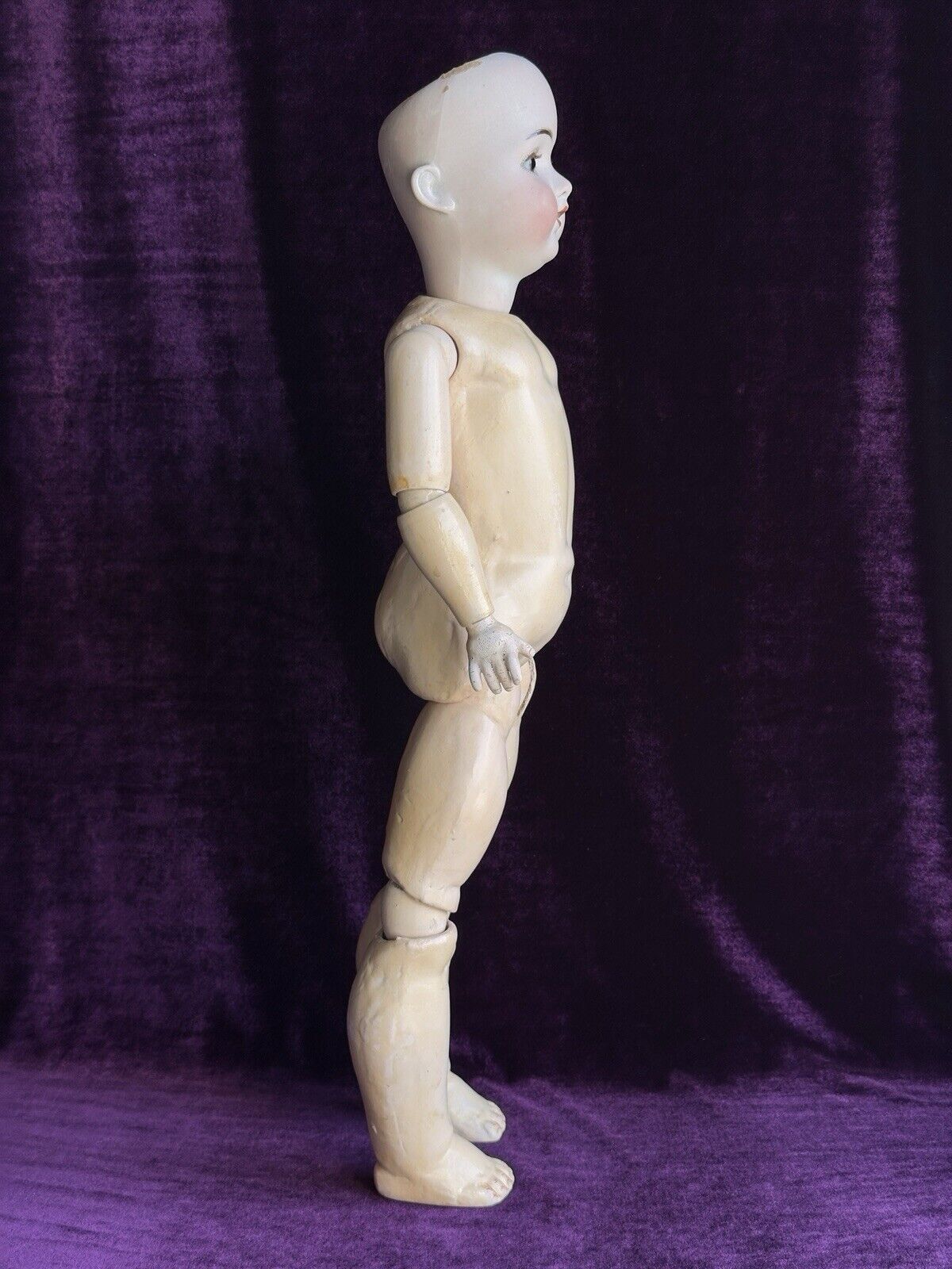 Rare Antique German 24” Theodore Wendt 121 Bisque Head Doll