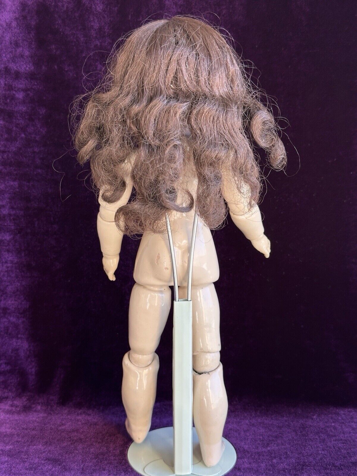 Antique German 13” Gebruder Kuhnlenz 44-24 Dep Bisque Head Doll