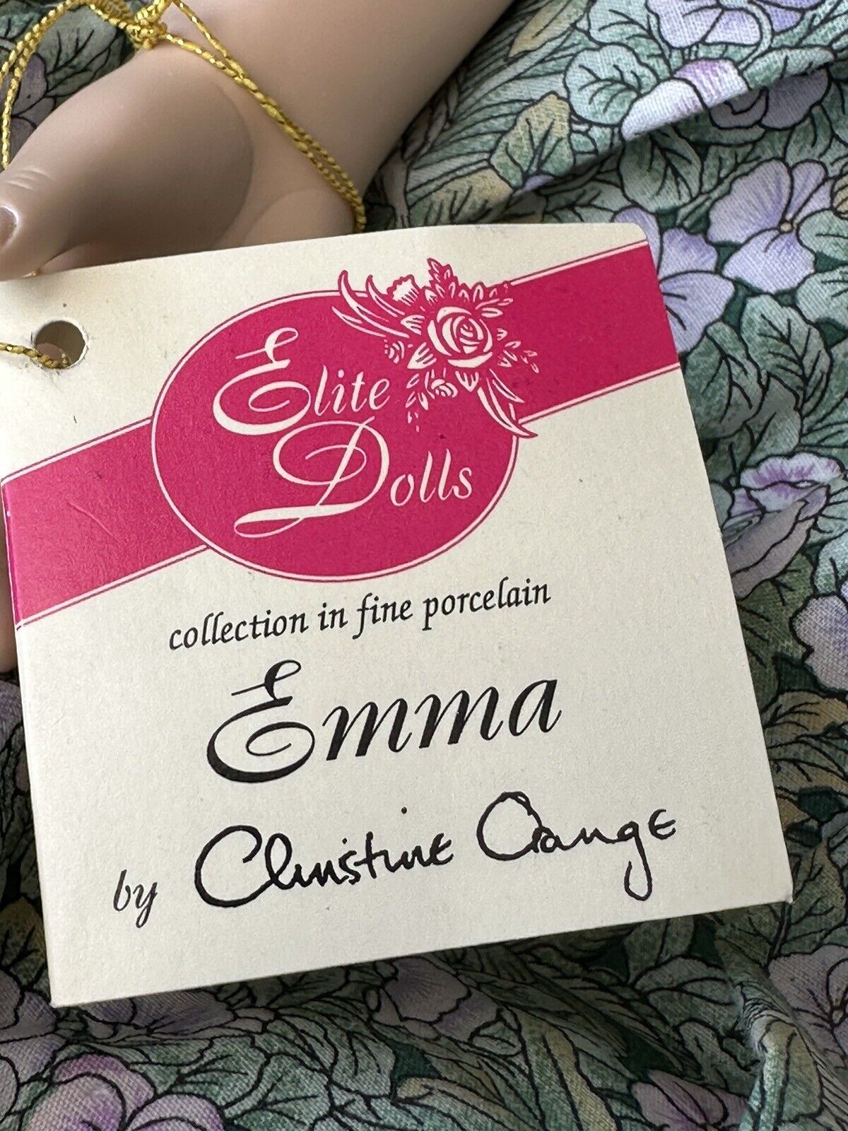 Lifelike 28” Collectible Porcelain Doll “Emma” by Christine Orange LE 750