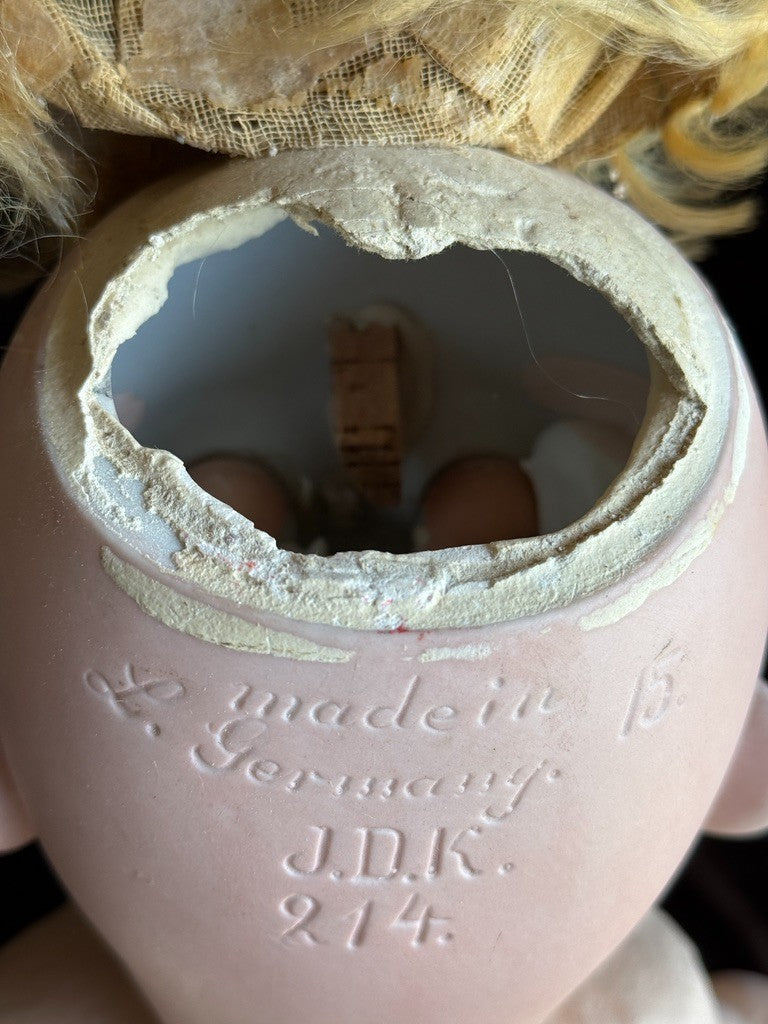 Large Antique German 27” Kestner 214 Bisque Head Doll