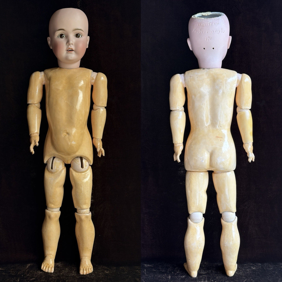 Large Antique German 31” Kestner 171 Bisque Head Doll