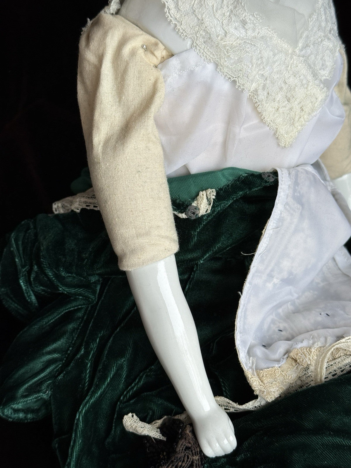 Vintage Japanese 25” Flat Top Highbrow China Shoulder Head Blonde Doll