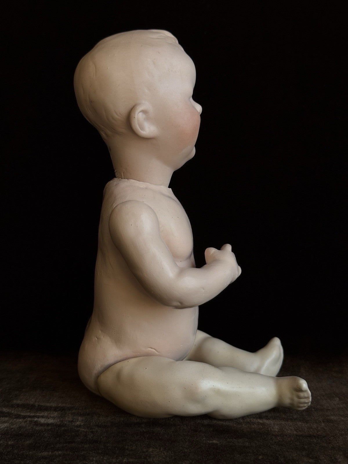 Antique German 10.5” Gebruder Heubach 8191 Bisque Head Character Baby Boy Doll