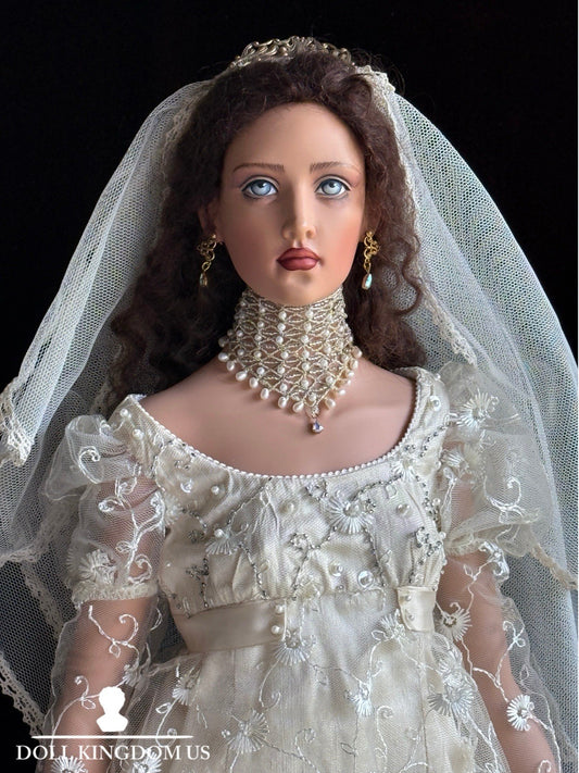Rare Large 28” Collectible Kish Isabelle Rose Bride Vinyl Doll New in Box LE 25