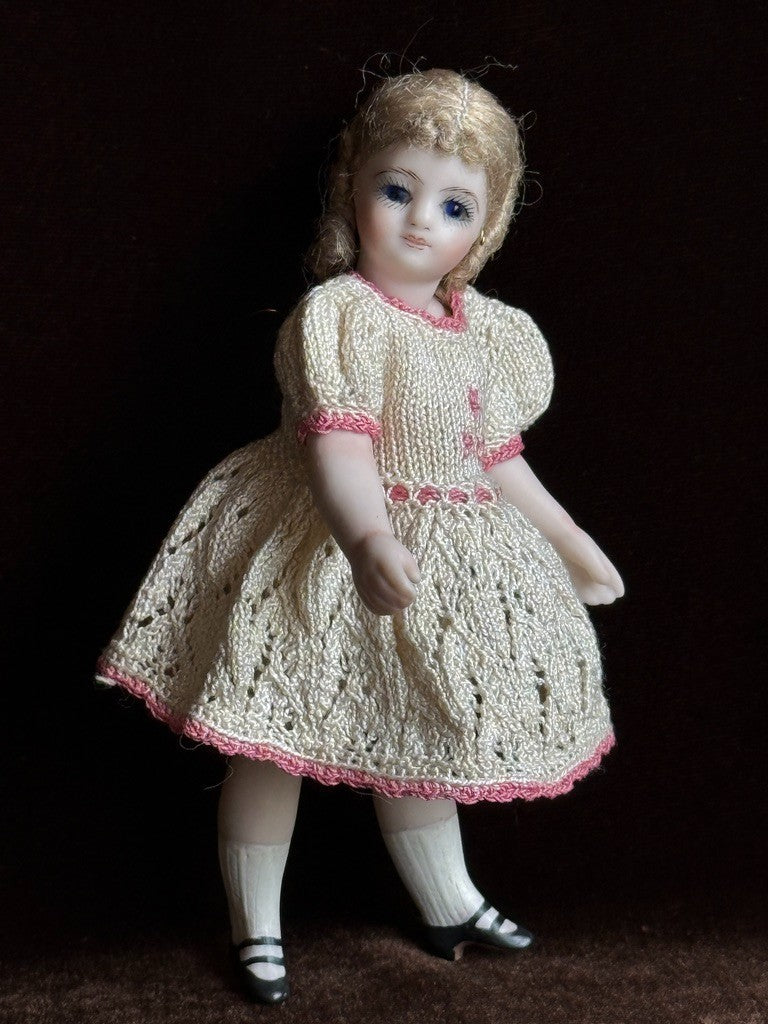 Miniature Cathy Hansen Porcelain Repro Antique French Mignonette Dollhouse Doll