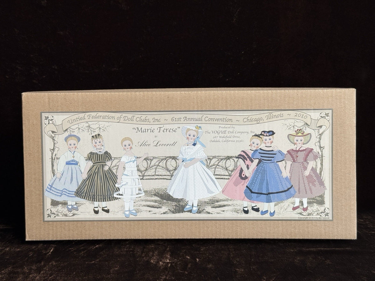 UFDCA 10” Alice Leverett Porcelain Jointed Marie Terese Fashion Doll In Box COA