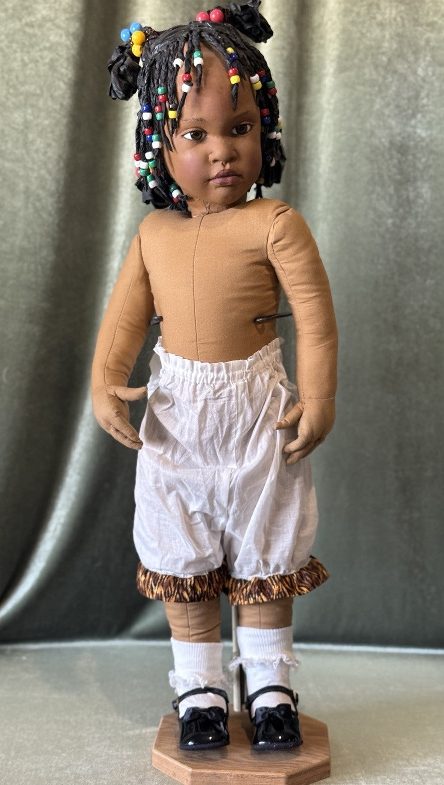 OOAK (?) Handmade Cloth And Papier-mâché Like AA 28” Doll