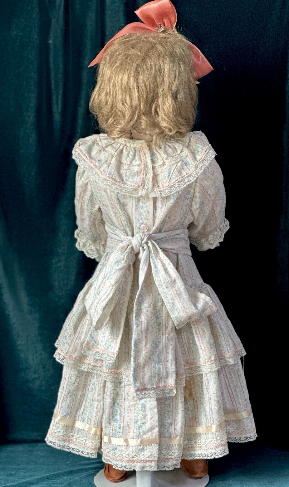 Antique German 29” Queen Louise Doll Bisque Head Composition Body