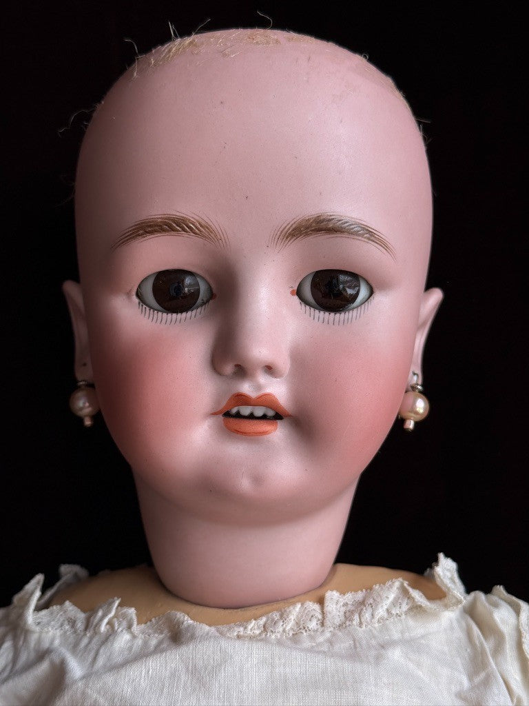 Large Antique German 28.5" C.M. Bergmann and Simon Halbig Bisque Head Doll