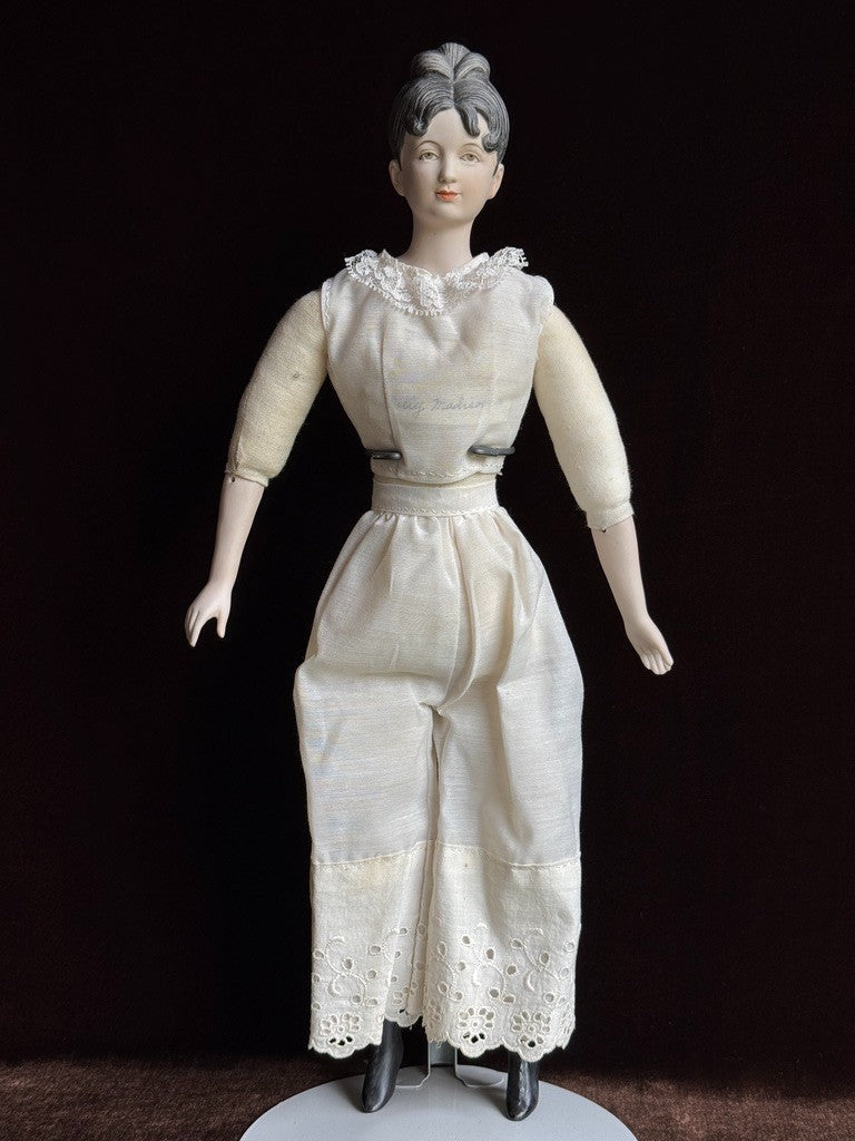 Vintage Porcelain Cloth 18.”5 Parian China Style Doll