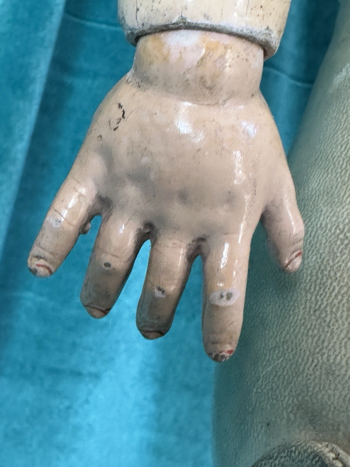 Antique German Heinrich  Handwerck Bisque Head Leather Body 27” Doll Mold 139 31