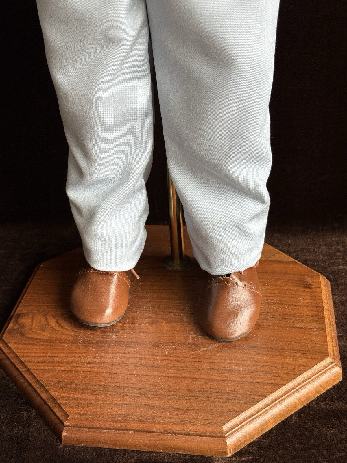 OOAK Large Artist Made Porcelain Victorian Gentleman Doll with Stand