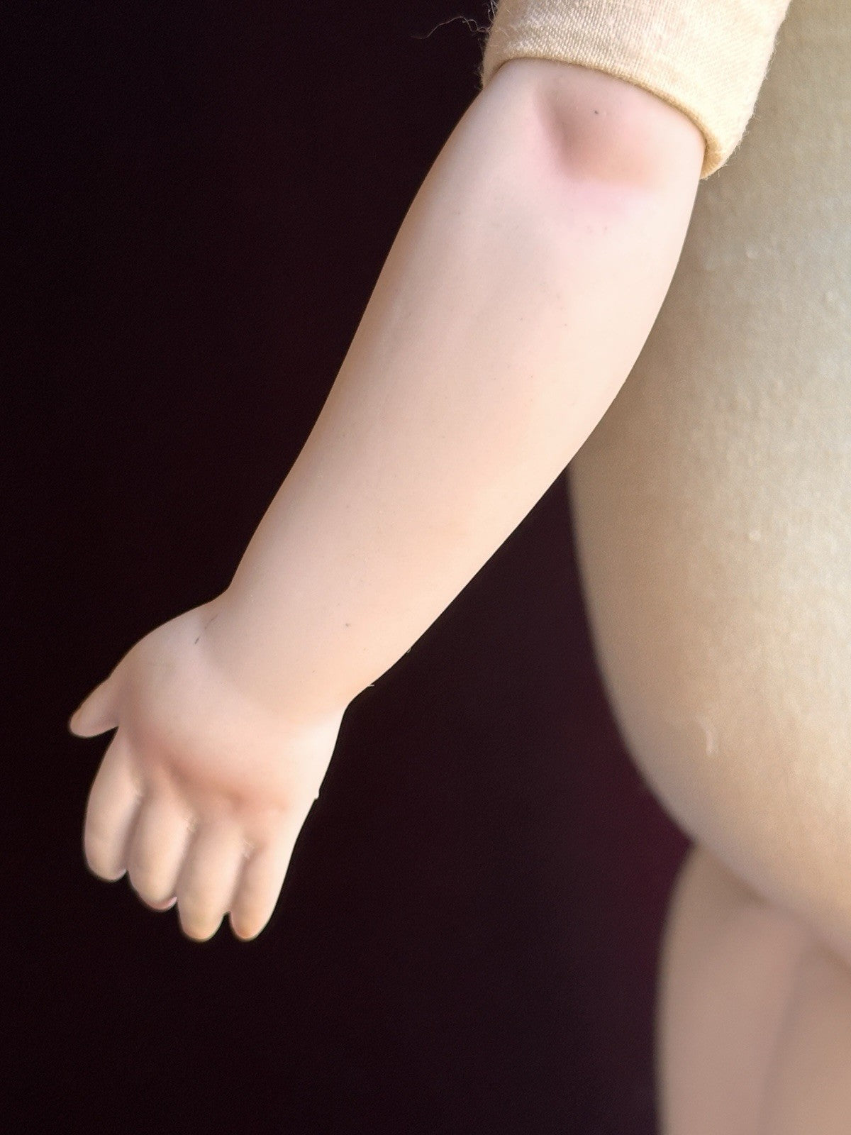 Large Antique German 26” ABG (?) Bisque Parian China Fashion Doll w/ Glass Eyes