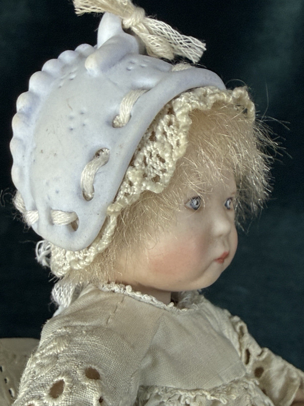 Rare All Porcelain Annette  Himstedt 5” Doll “Mili” Winzlingen Collection