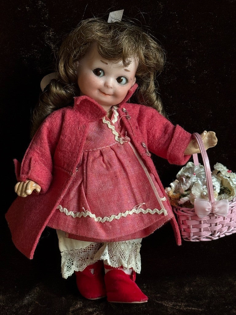 Antique German Marseille Borgfeldt 253 Googly Eyes Nobbi Kid Bisque Head Doll