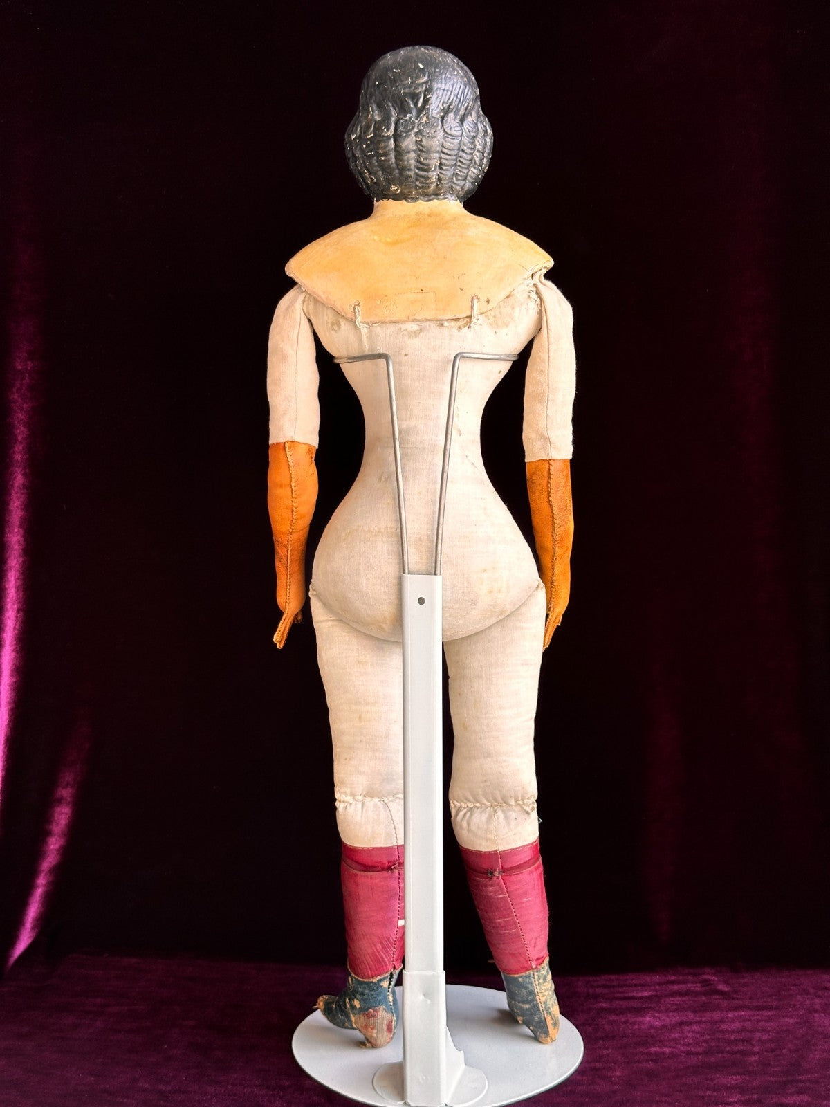 Antique American 26” Greiner Papier Mache Exposed Ears Doll